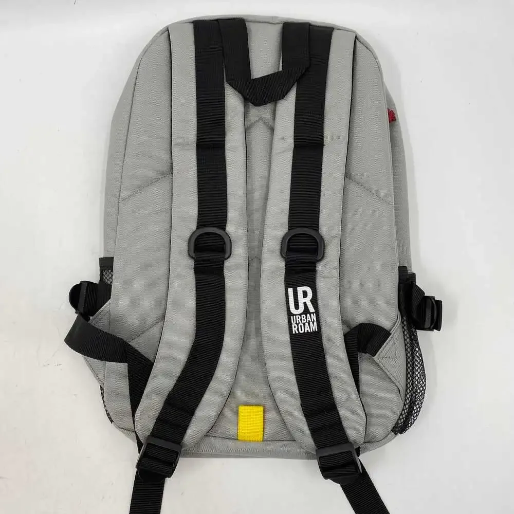 Urban Roam Gray Yellow Backpack | Classic Polyester Design